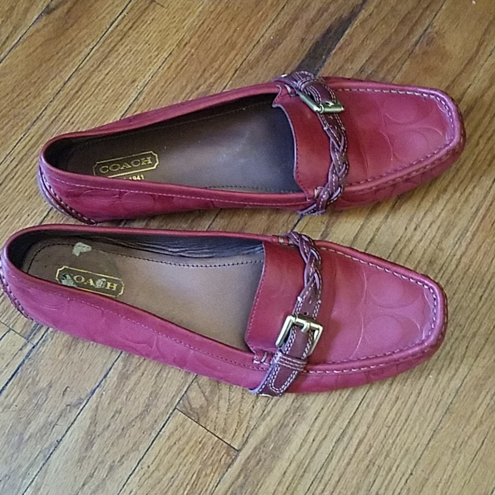 Beautiful Burgundy Coach loafers